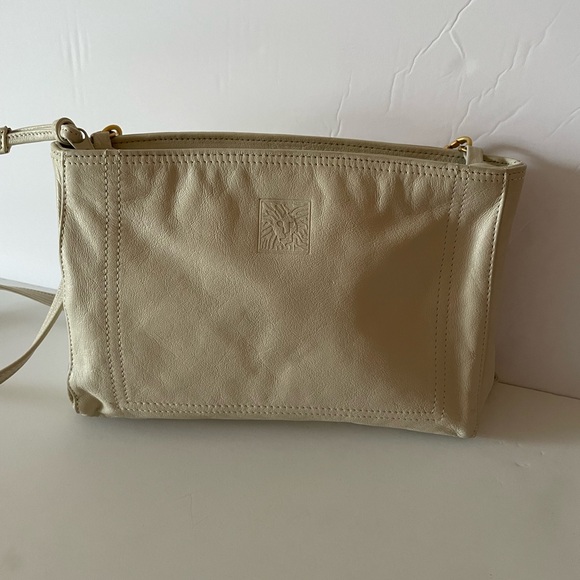 Anne Klein for oroton Elegant Cream Leather Shoulder Bag - Picture 1 of 7